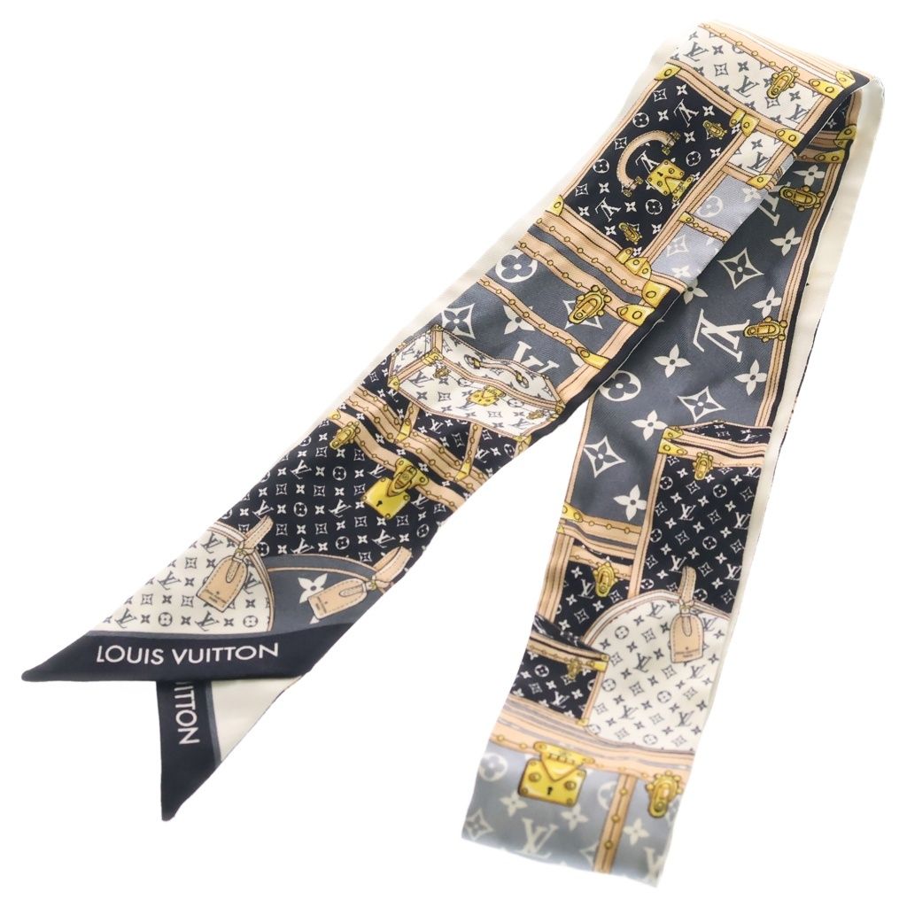 Louis Vuitton Bandeau BB Let's Go Silk Scarf Black Noir