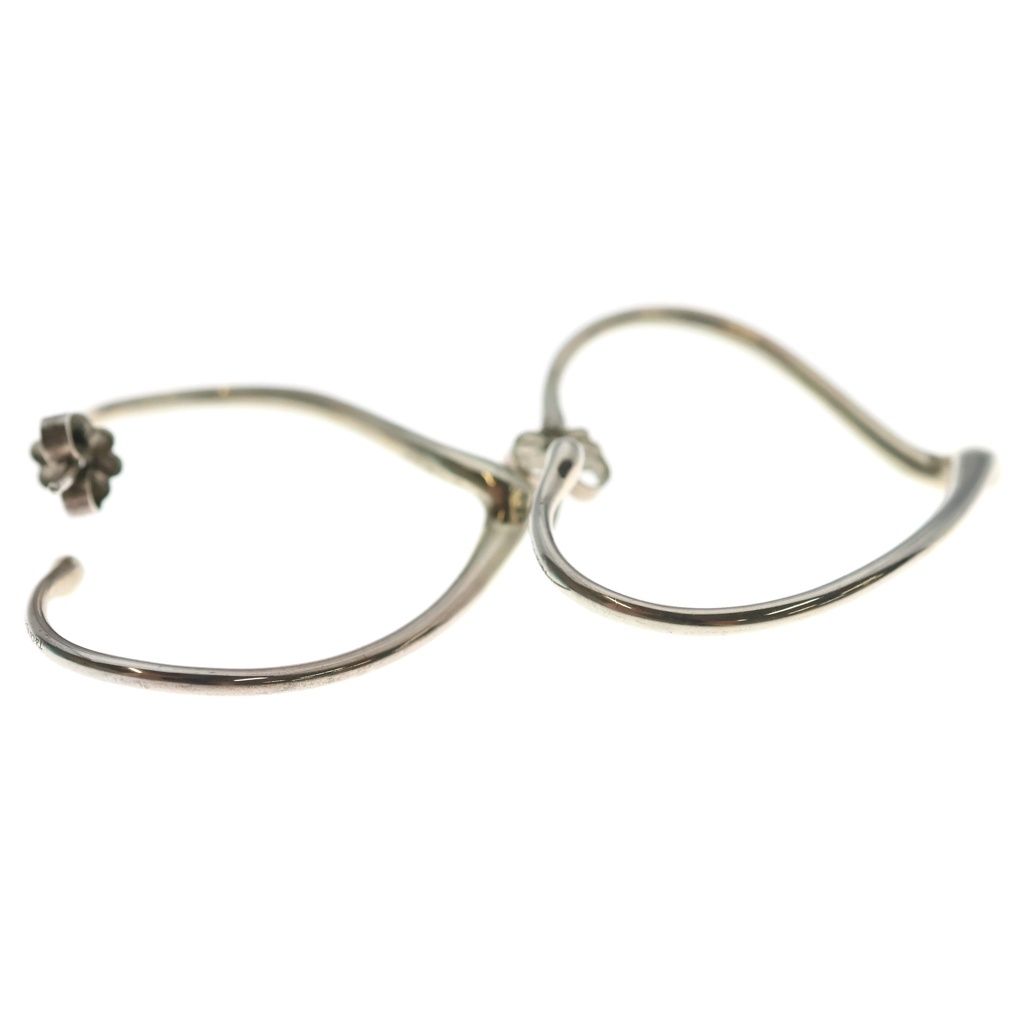 Tiffany & Co Open Heart Hoop Earrings Silver — view 4