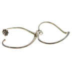 Tiffany & Co Open Heart Hoop Earrings Silver — view 4