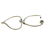Tiffany & Co Open Heart Hoop Earrings Silver — view 3