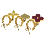 Louis Vuitton Boucle D'reil Sweet Monogram Set Earrings Gold Red Yellow — view 2