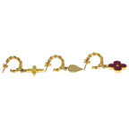 Louis Vuitton Boucle D'reil Sweet Monogram Set Earrings Gold Red Yellow — view 4