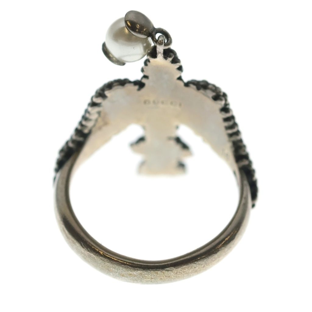 Gucci Eagle Pearl Ring Silver — view 2