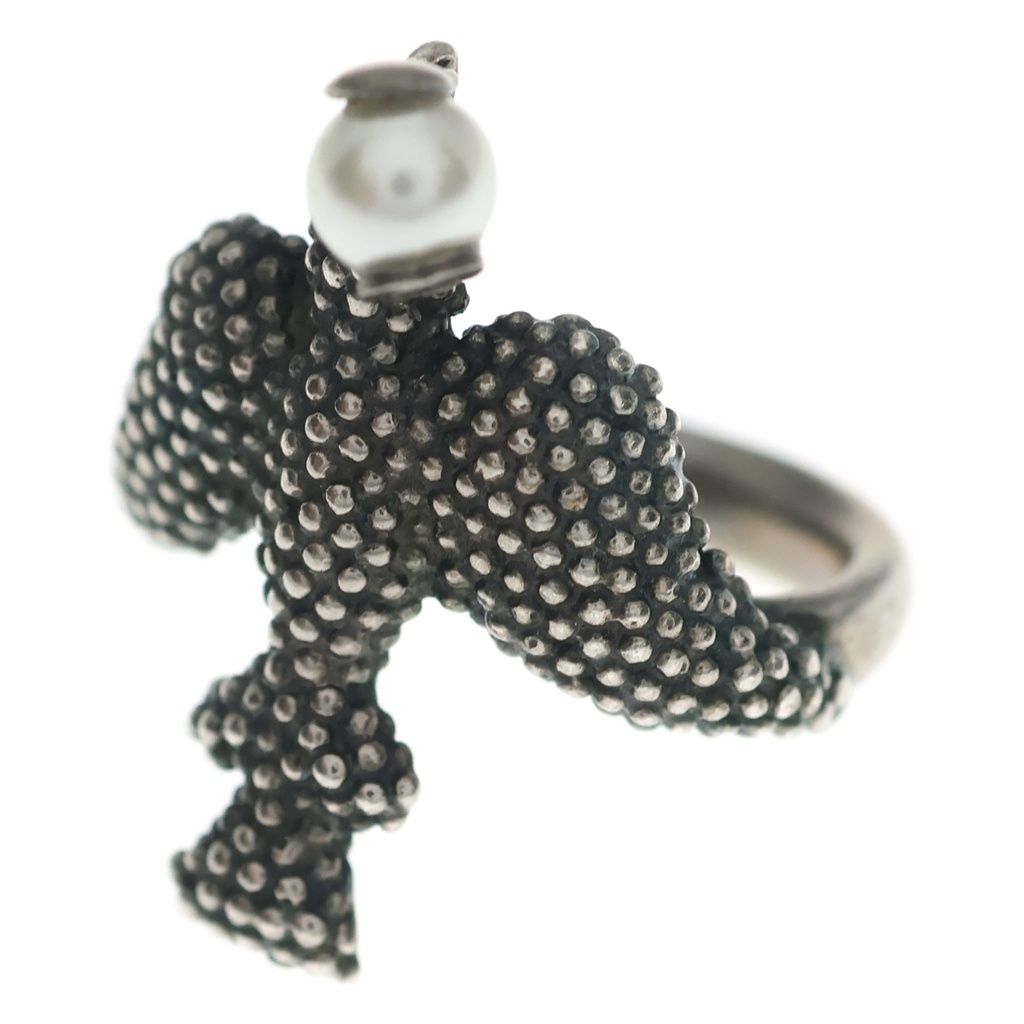 Gucci Eagle Pearl Ring Silver