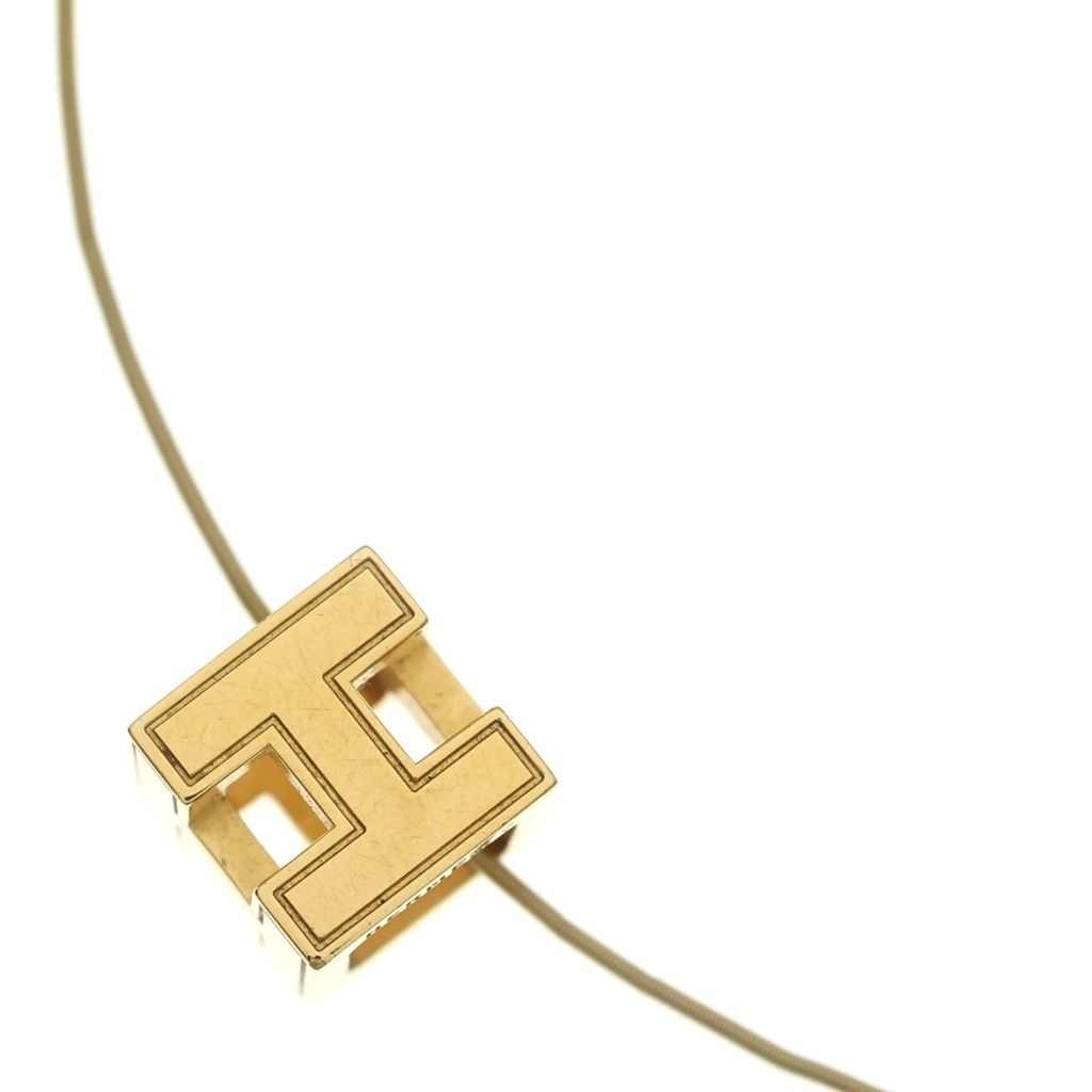 Hermes Cage de Ash Cube Necklace Choker Gold