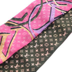 Louis Vuitton Bandeau Planet Silk Scarf Pink Khaki — view 5