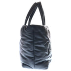 Saint Laurent Paris Wide Puffer Nappa Leather Logo Tote Black — view 3