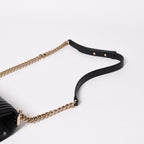 Chanel Boy Chain Shoulder Bag V-shaped Stitch Chevron CC Logo Lambskin Black — view 8