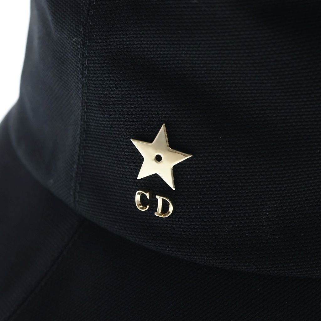Dior Small Brim Bucket Hat Star Mark Black 59 — view 6