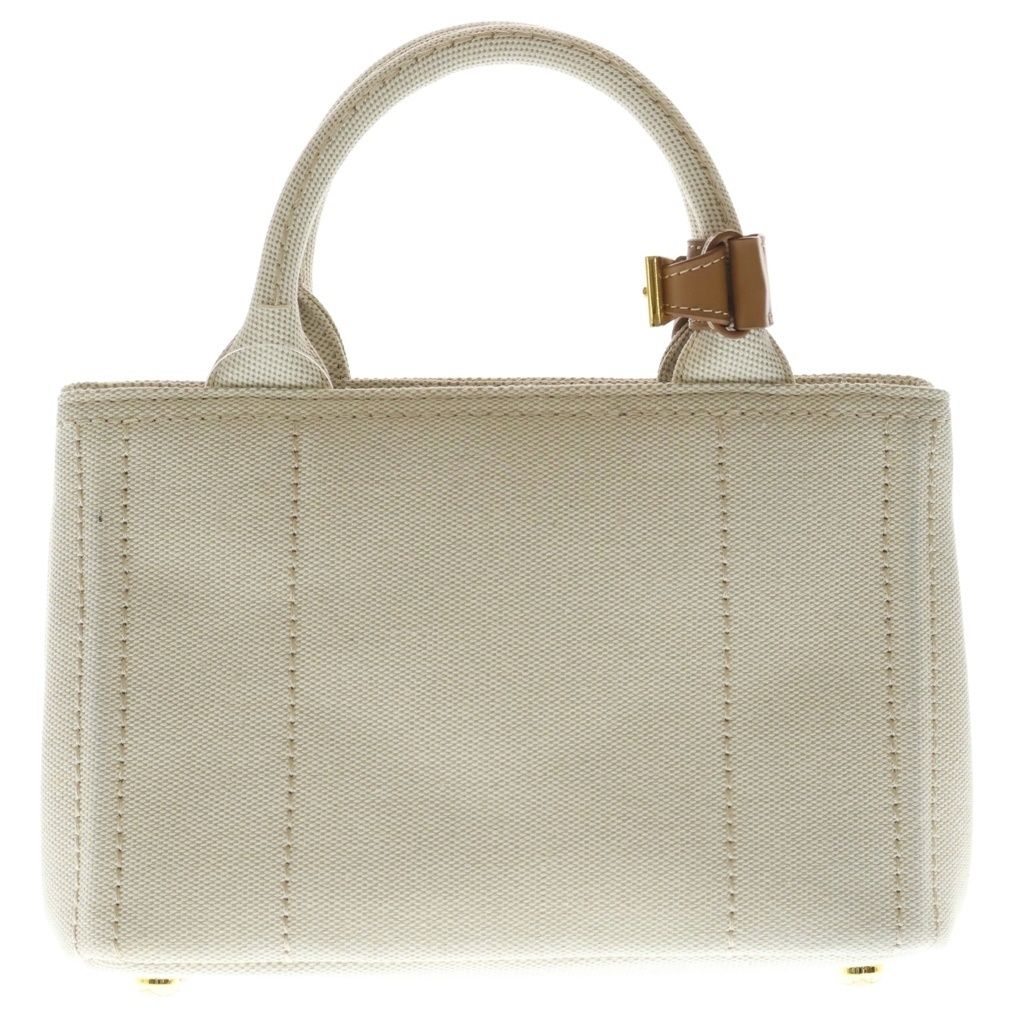 Prada Jardinier Linen Blend Mini 2-Way Shoulder Bag Natural — view 2