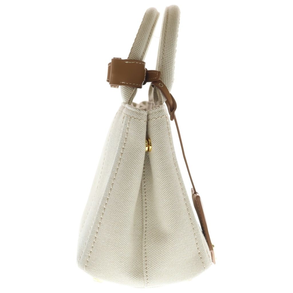 Prada Jardinier Linen Blend Mini 2-Way Shoulder Bag Natural — view 3