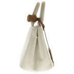 Prada Jardinier Linen Blend Mini 2-Way Shoulder Bag Natural — view 3