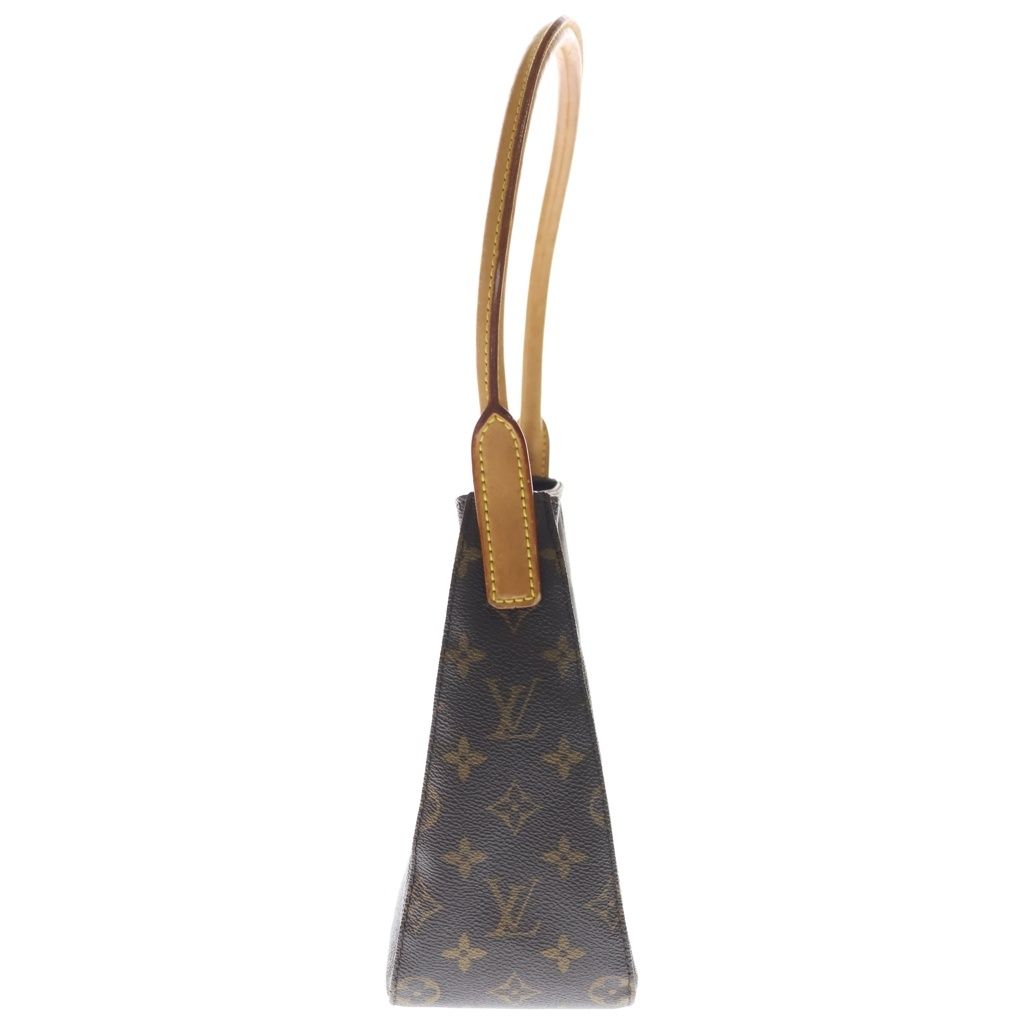 Louis Vuitton Monogram Looping Shoulder Bag Brown Leather Gold — view 3