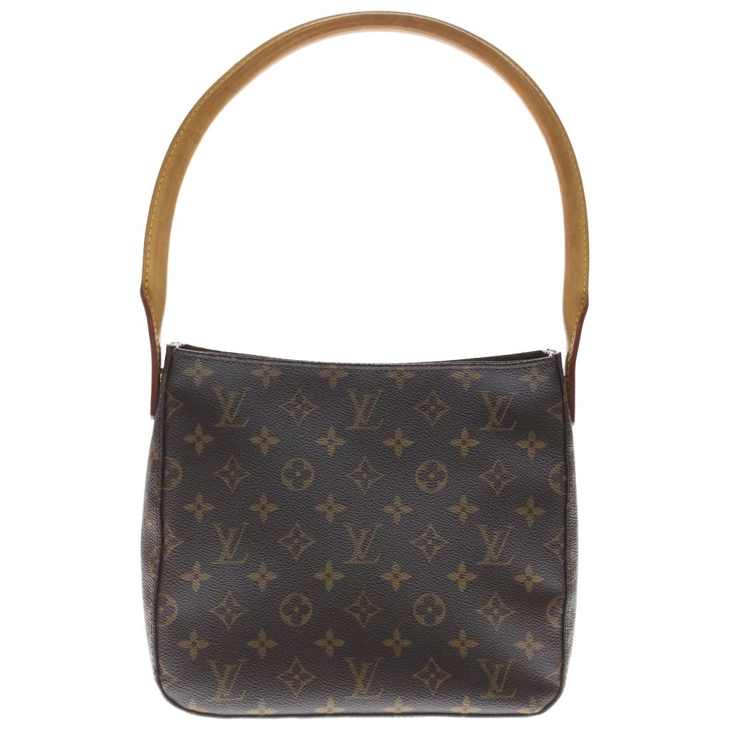 Louis Vuitton Monogram Looping Shoulder Bag Brown Leather Gold — view 2