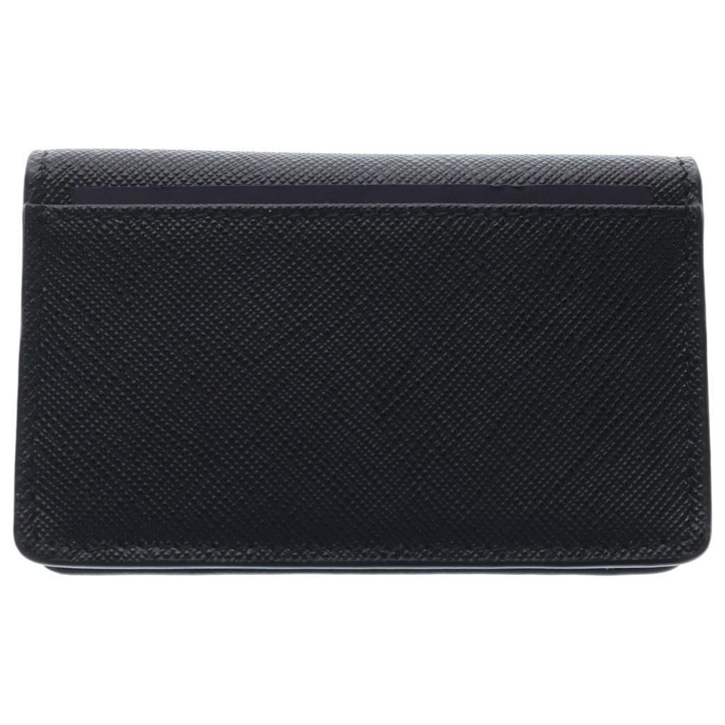 Prada Saffiano Leather Card Case Business Holder Black — view 2
