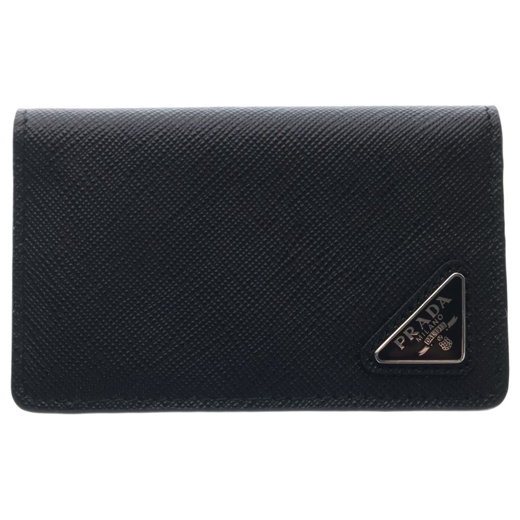 Prada Saffiano Leather Card Case Business Holder Black