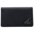Prada Saffiano Leather Card Case Business Holder Black