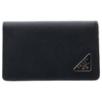 Prada Saffiano Leather Card Case Business Holder Black