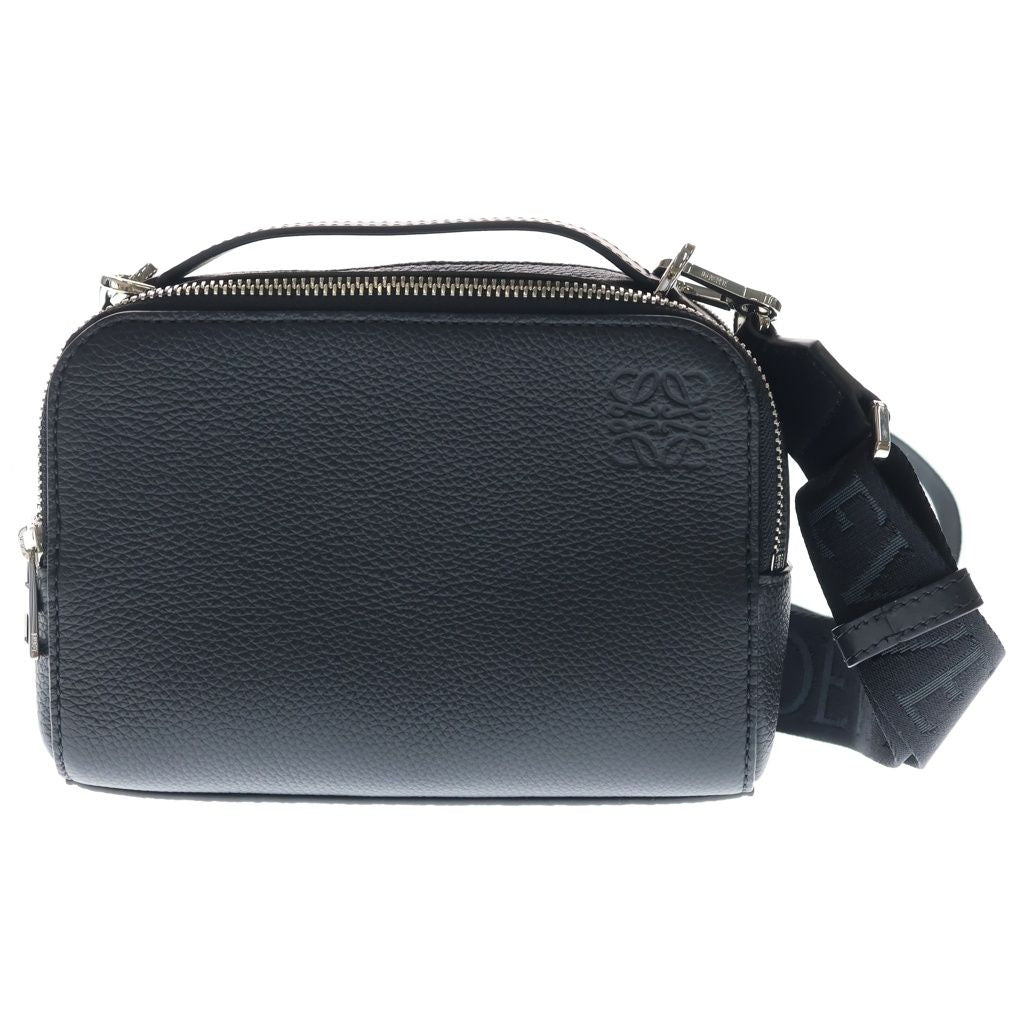 Loewe Anagram Camera Bag Black Leather Silver