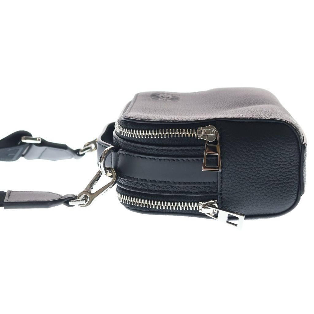 Loewe Anagram Camera Bag Black Leather Silver — view 3