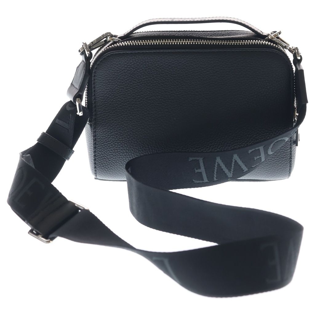 Loewe Anagram Camera Bag Black Leather Silver — view 2