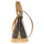 Louis Vuitton Monogram Alma BB 2-Way Shoulder Bag Brown Leather Gold — view 3