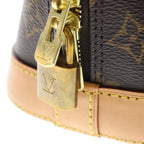Louis Vuitton Monogram Alma BB 2-Way Shoulder Bag Brown Leather Gold — view 7