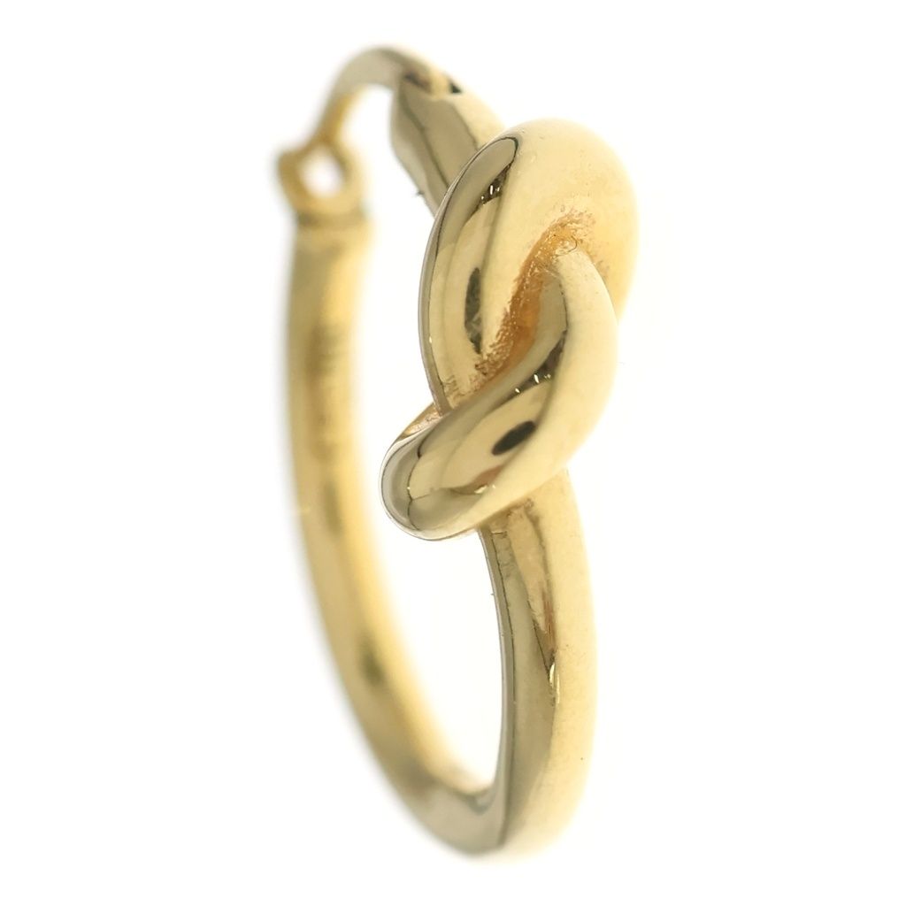 Celine Knot Small Hoop Earrings Gold Plated