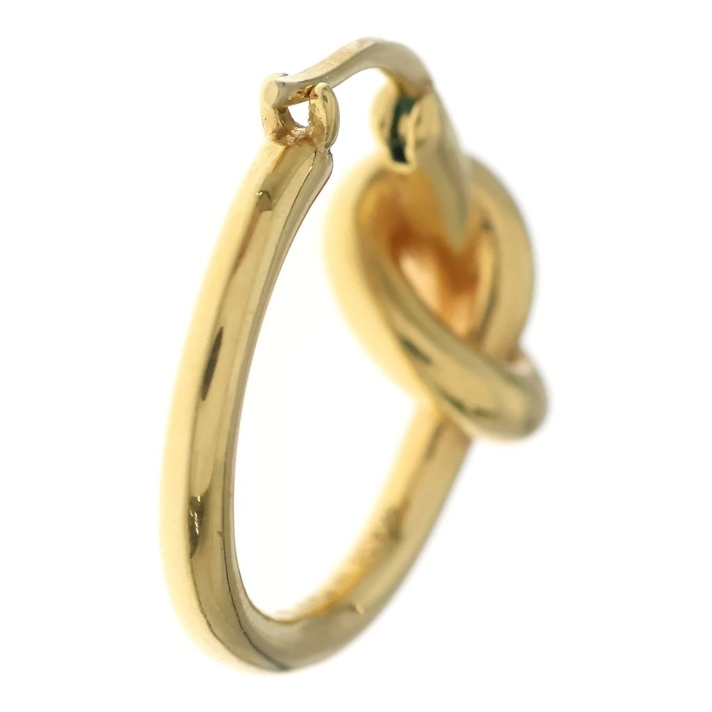 Celine Knot Small Hoop Earrings Gold Plated — view 2