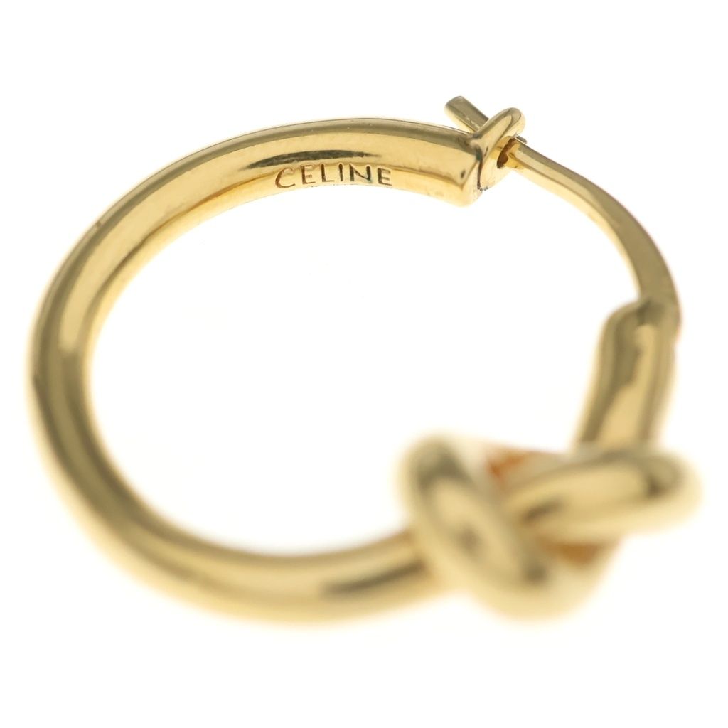 Celine Knot Small Hoop Earrings Gold Plated — view 5