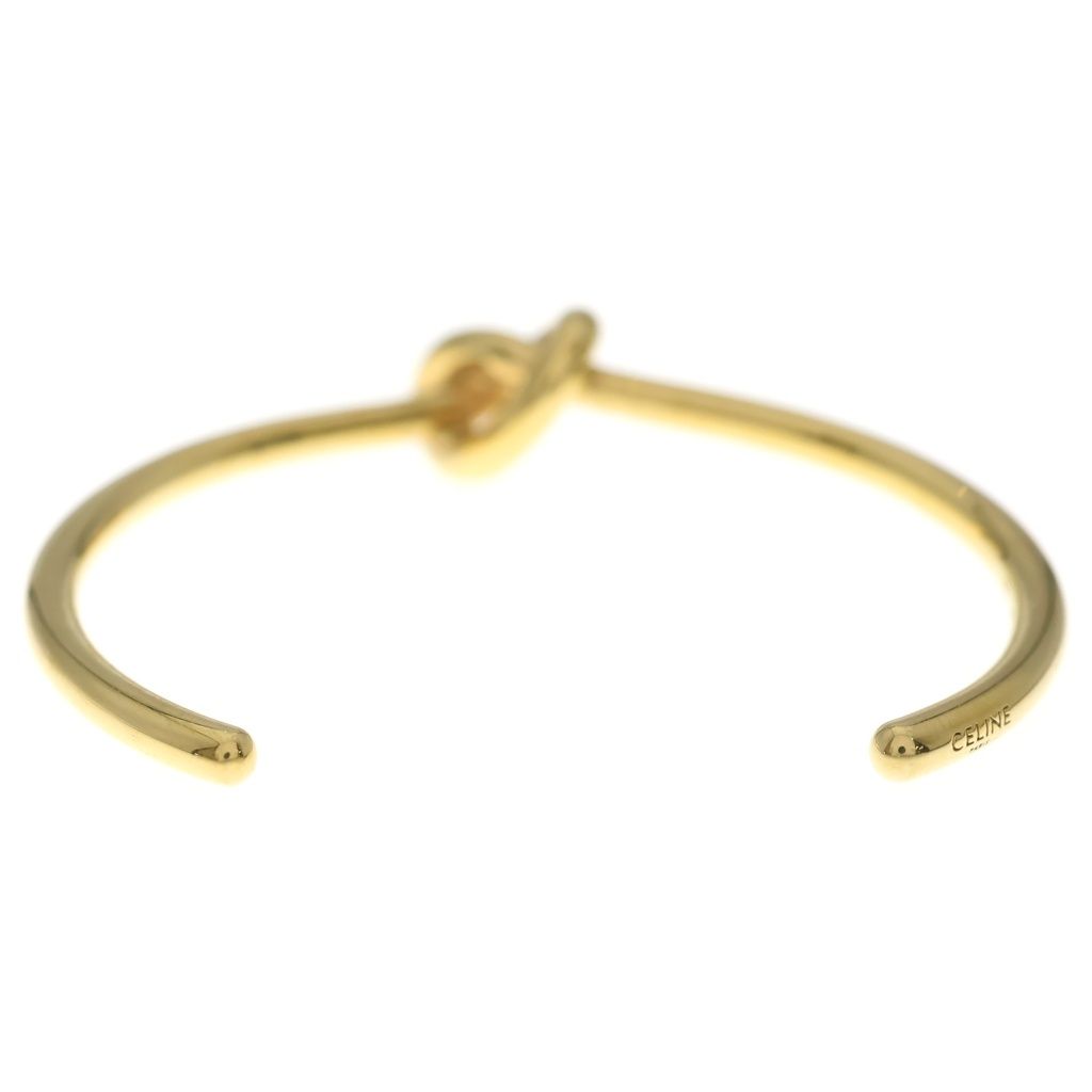 Celine Knot Extra Thin Bangle Gold Plated Bracelet — view 2