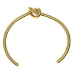 Celine Knot Extra Thin Bangle Gold Plated Bracelet — view 6