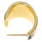 Dior Code Logo Hoop Earrings Gold Plated Black — view 5