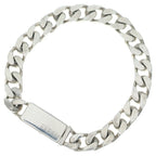 Gucci Chain Logo Plate Bracelet Silver