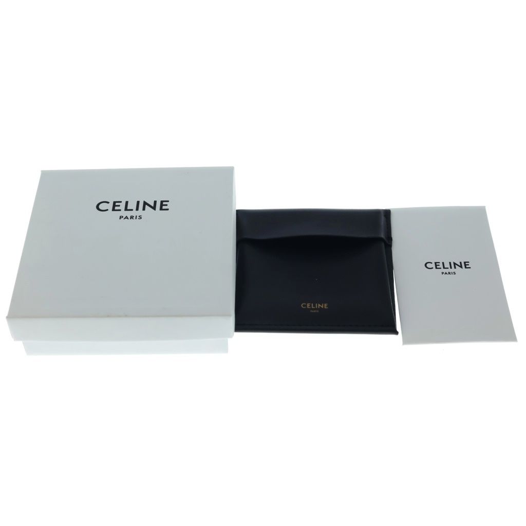 Celine Triomphe Rhinestone Earrings Silver — view 6