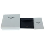 Celine Triomphe Rhinestone Earrings Silver — view 6