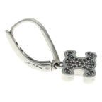 Celine Triomphe Rhinestone Earrings Silver — view 3