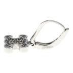 Celine Triomphe Rhinestone Earrings Silver — view 4