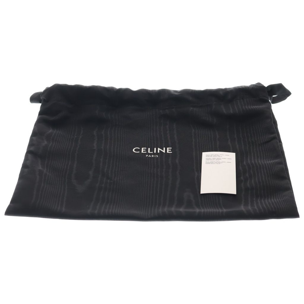 Celine Mini Boston Triomphe Canvas Calfskin Shoulder Bag Silver Brown — view 8