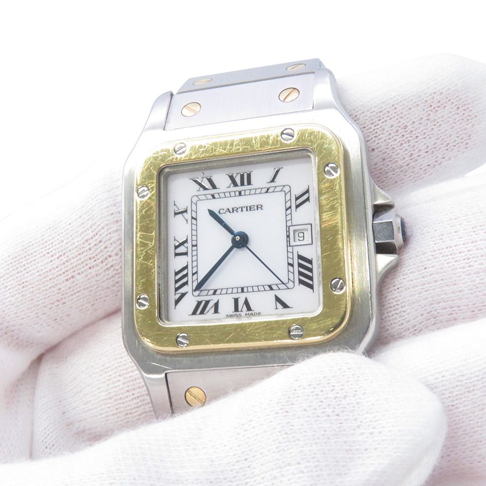 Cartier Santos Galbe LM Watch White Dial — view 4