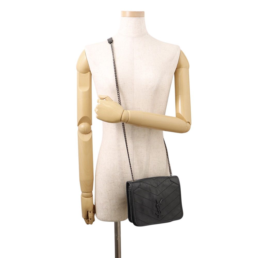 Saint Laurent Paris Chain Shoulder Bag Niki Black — view 4