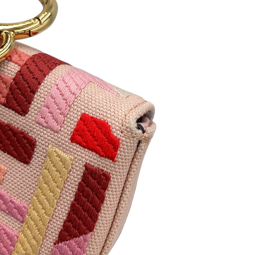 Fendi Charm Nano Baguette Canvas Handbag — view 9