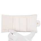 Chanel Trifold Wallet Quilted CC Logo Classic Small Flap Caviar Leather White — view 4