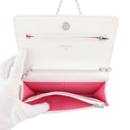 Chanel Chain Wallet CC Logo Quilted 19 Caviar Leather White — view 6
