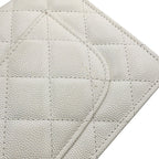 Chanel Chain Wallet CC Logo Quilted 19 Caviar Leather White — view 8