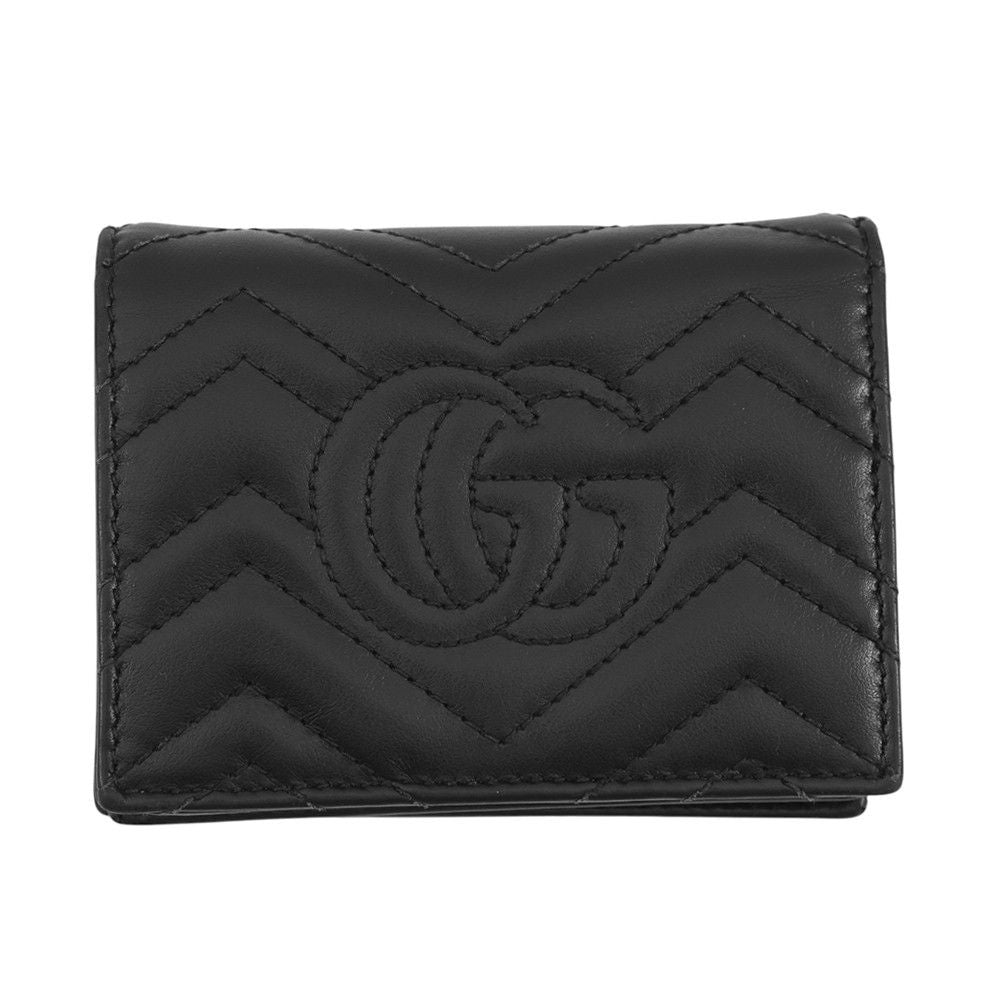 Gucci Bifold Wallet GG Marmont Compact Leather Double Black — view 3