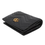 Gucci Bifold Wallet GG Marmont Compact Leather Double Black — view 2