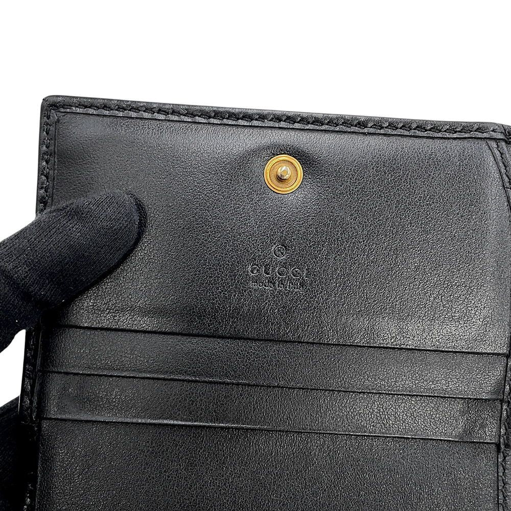 Gucci Bifold Wallet GG Marmont Compact Leather Double Black — view 9