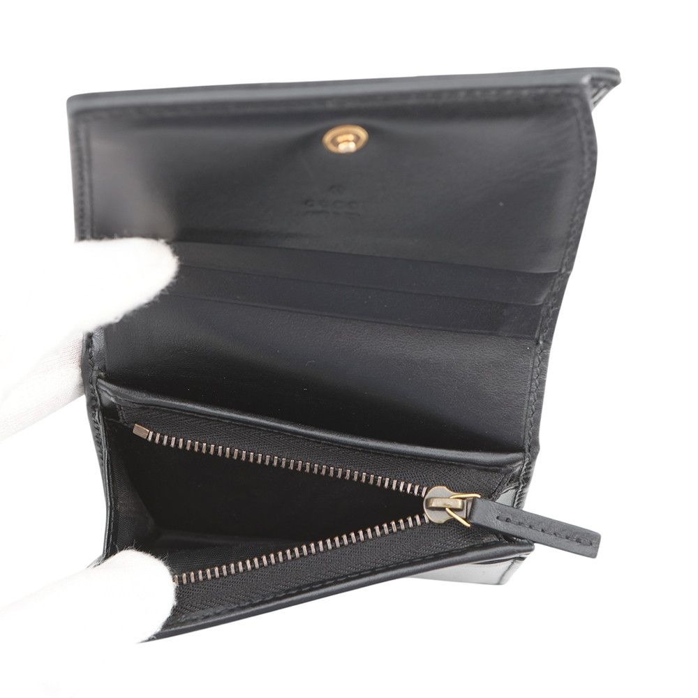 Gucci Bifold Wallet GG Marmont Compact Leather Double Black — view 6