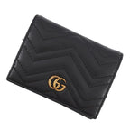Gucci Bifold Wallet GG Marmont Compact Leather Double Black